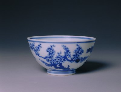 Blue and white and bowl