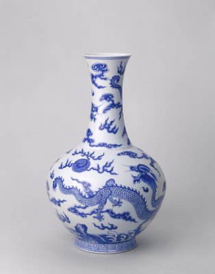 Blue and white cloud tours bottle