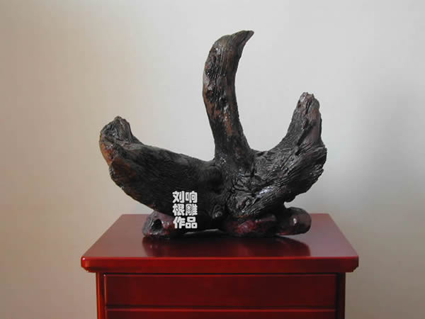 Natural animal type root carving - swan 